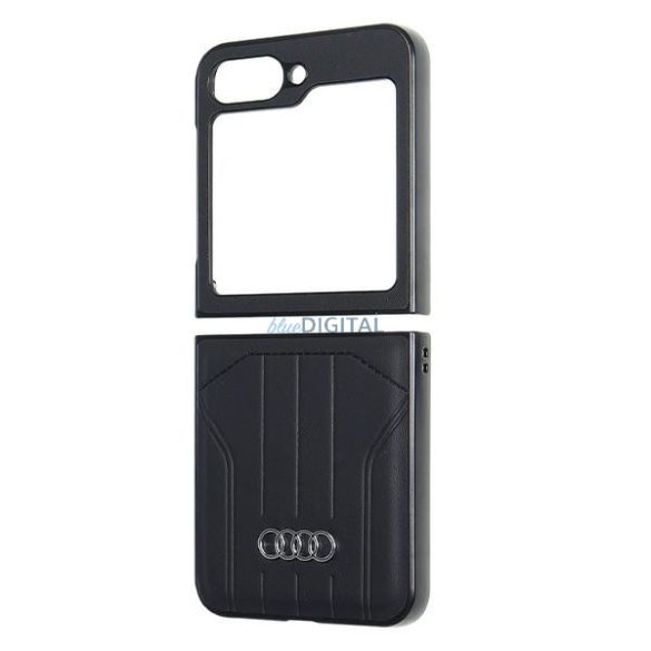 Audi AU-TPUPCFlip6-Q5/D1-BK Synthetic Leather MagSafe keménytok Samsung Galaxy Z Flip6 F741 - fekete