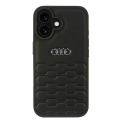   Audi AU-TPUPCIP16-GT/D2-BK Synthetic Leather keménytok iPhone 16 - fekete