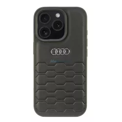   Audi AU-TPUPCIP16P-GT/D2-BK Synthetic Leather keménytok iPhone 16 Pro - fekete