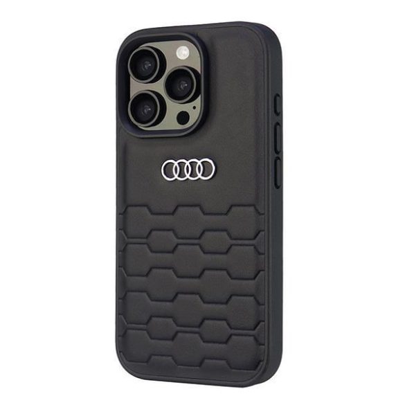 Audi AU-TPUPCIP16P-GT/D2-BK Synthetic Leather keménytok iPhone 16 Pro - fekete