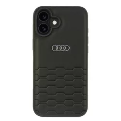   Audi AU-TPUPCIP16M-GT/D2-BK Synthetic Leather keménytok iPhone 16 Plus - fekete