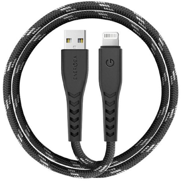 ENERGEA kabel Nyloflex USB - Lightning töltés és szinkronizálás C89 MFI 1.5m fekete