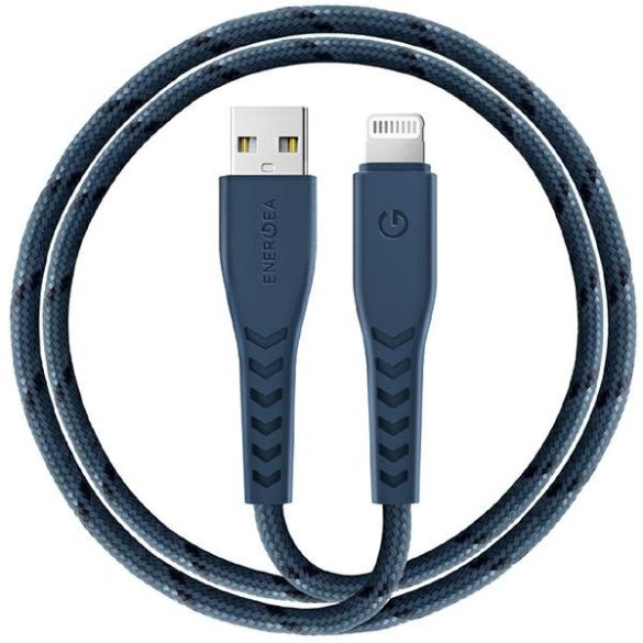 ENERGEA kabel Nyloflex USB - Lightning töltés és szinkronizálás C89 MFI 1.5m kék