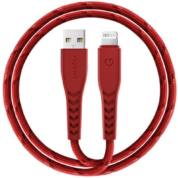 ENERGEA kabel Nyloflex USB - Lightning töltés és szinkronizálás C89 MFI 1.5m piros