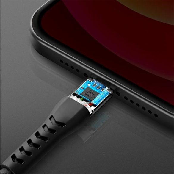 ENERGEA kabel Nyloflex USB - Lightning töltés és szinkronizálás C89 MFI 1.5m piros