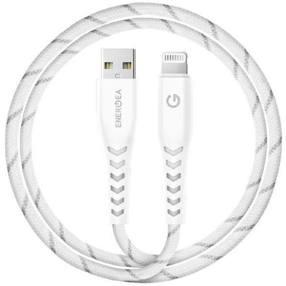 ENERGEA kabel Nyloflex USB - Lightning töltés és szinkronizálás C89 MFI 1,5m fehér