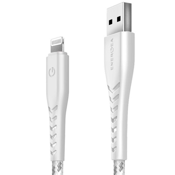 ENERGEA kabel Nyloflex USB - Lightning töltés és szinkronizálás C89 MFI 1,5m fehér