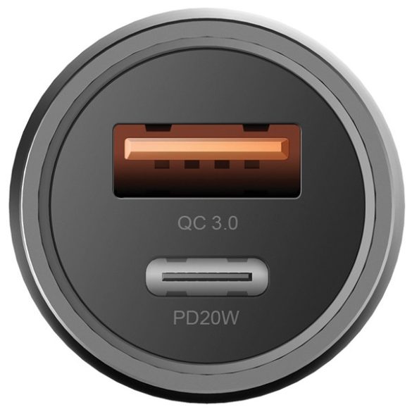 ENERGEA szivargyújtó töltő 1xUSB+1xUSB-C PD-QC 3.0 38W acél Alu Drive PD20+