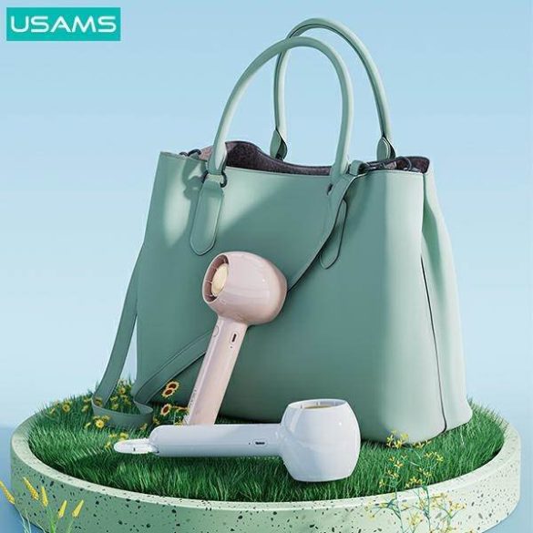 USAMS Mini kézi ventilátor 1200mAh Candy Series fehér ZB251FS01 (US-ZB251)