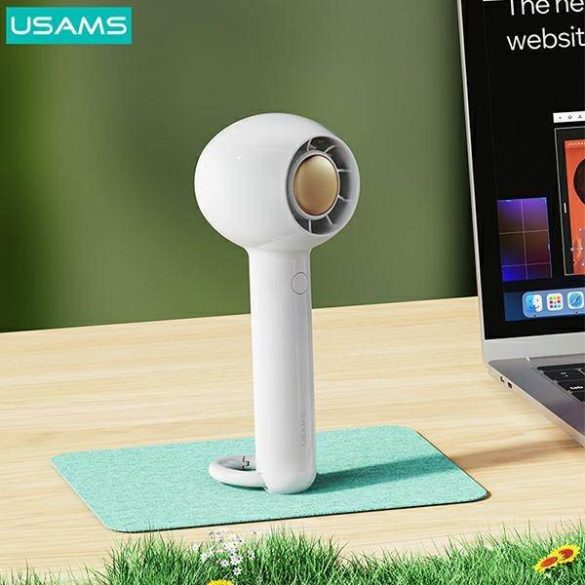 USAMS Mini kézi ventilátor 1200mAh Candy Series fehér ZB251FS01 (US-ZB251)