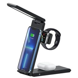   USAMS indukciós töltő lámpával 3 az 1-ben 15W fekete CD181WXC01 (US-CD181)