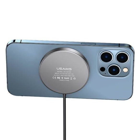 USAMS indukciós töltő US-CD183 mágneses 15W fekete CD183CDX01