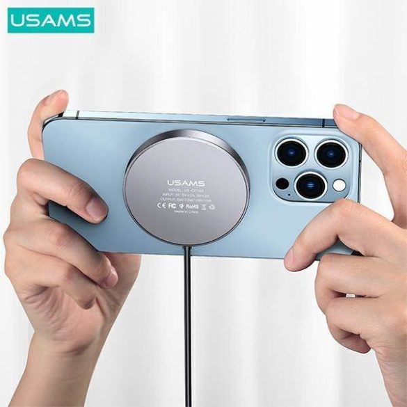 USAMS indukciós töltő US-CD183 mágneses 15W fekete CD183CDX01