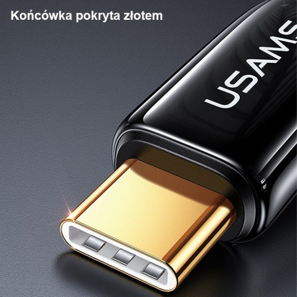 USAMS kábel fonott U82 USB-C na USB-C 1.2m 240W PD 3.1 Fast Charging fekete SJ580USB01 (US-SJ580)