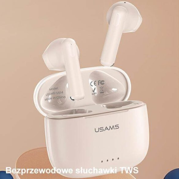 USAMS Bluetooth fülhallgató 5.3 TWS US Series Dual mic vezeték nélküli fekete BHUUS01