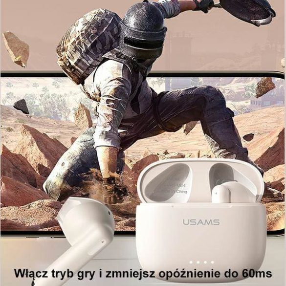 USAMS Bluetooth fülhallgató 5.3 TWS US Series Dual mic vezeték nélküli fekete BHUUS01