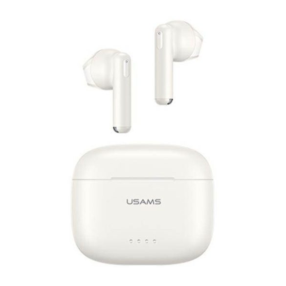 USAMS Bluetooth fülhallgató 5.3 TWS US Series Dual mic vezeték nélküli fehér BHUUS02