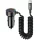 USAMS töltő 2xUSB-C 1xUSB-A C33 60W rugós kábellel Gyors töltés fekete CC167CC01 (US-CC167)
