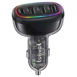   USAMS töltő 1xUSB-C 3xUSB-A C34 48W 3A+C PD gyorstöltés fekete CC170CC01 (US-CC170)