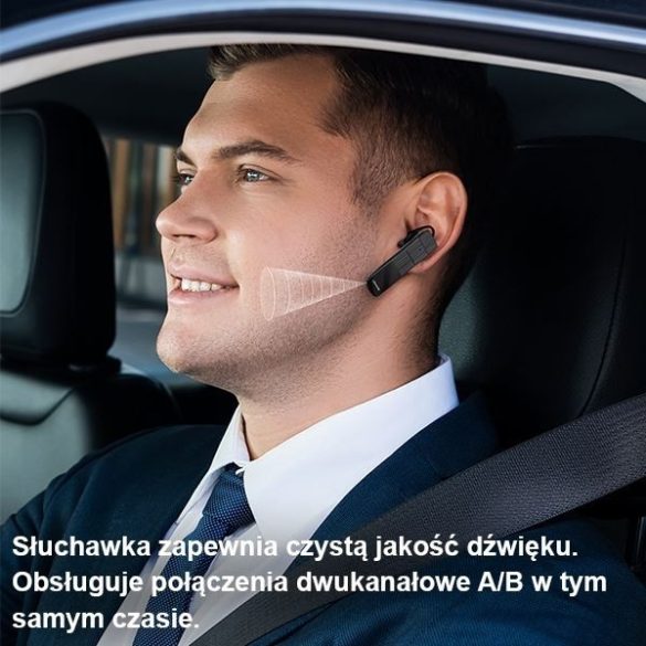 USAMS fülhallgató Bluetooth 5.0 BT2 fekete BHUBT201 (USAMS-BT2)