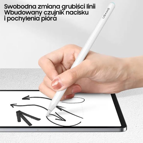 USAMS Active Touch Sensitive Pen mágneses ceruza, fehér