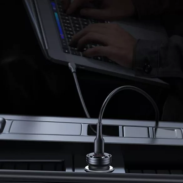 USAMS töltő C35 USB+USB-C 45W-os gyorstöltés fekete CC175CC01 (US-CC175)