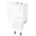 USAMS hálózati töltő 2xUSB-C T54 GaN 40 W (csak a fej) PD gyors töltő fehér CC172TC02 (US-CC172)