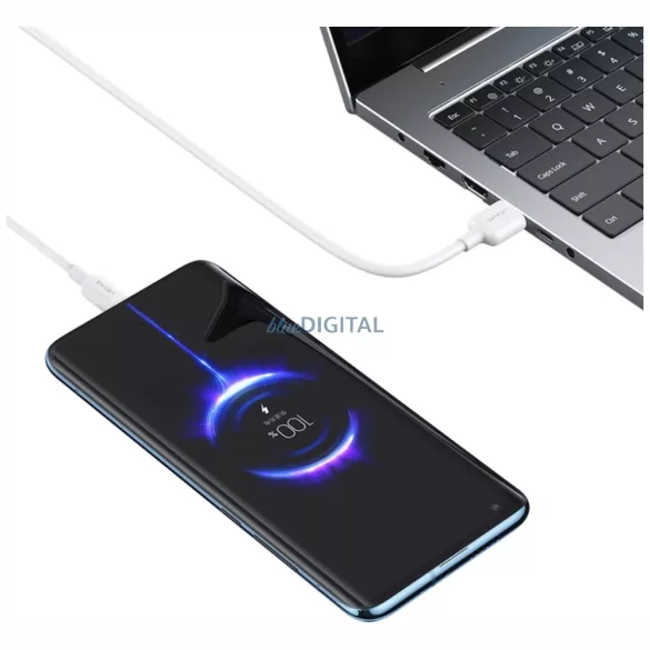 Kábel USAMS US-SJ603 U84 3A USB-C USB-A 3m fehér
