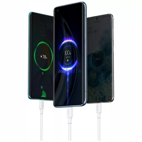 Kábel USAMS US-SJ603 U84 3A USB-C USB-A 3m fehér