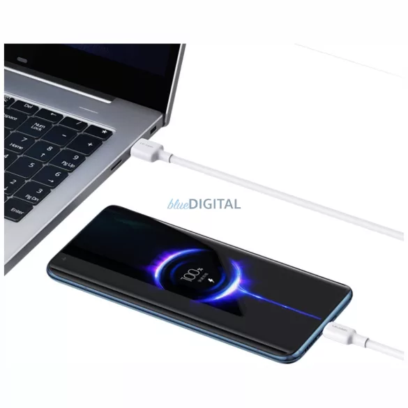 Kábel USAMS US-SJ603 U84 3A USB-C USB-A 3m fehér