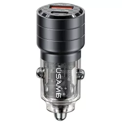   USAMS töltő C36 USB+USB-C 95W gyorstöltés fekete CC176CC01 (US-CC176)