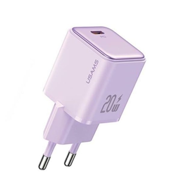 USAMS  1xUSB-C PD20W (csak fej) PD3.0 gyors töltés lila X-ron Series CC183TC03 (US-CC183)