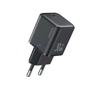 USAMS X-ron Series hálózati töltő 1xUSB-C PD 30W 3A PD3.0 gyorstöltés CC186TC - fekete