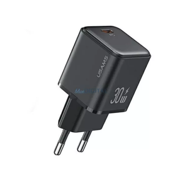 USAMS X-ron Series hálózati töltő 1xUSB-C PD 30W 3A PD3.0 gyorstöltés CC186TC - fekete