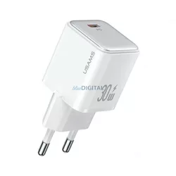   USAMS X-ron Series hálózati töltő 1xUSB-C PD 30W 3A PD3.0 gyorstöltés CC186TC02 - fehér