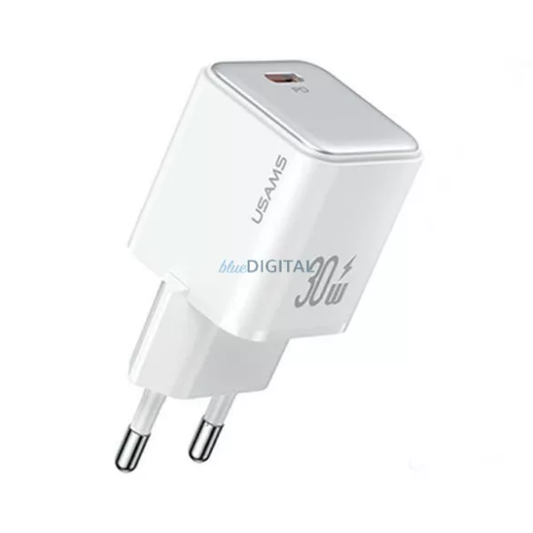 USAMS X-ron Series hálózati töltő 1xUSB-C PD 30W 3A PD3.0 gyorstöltés CC186TC02 - fehér