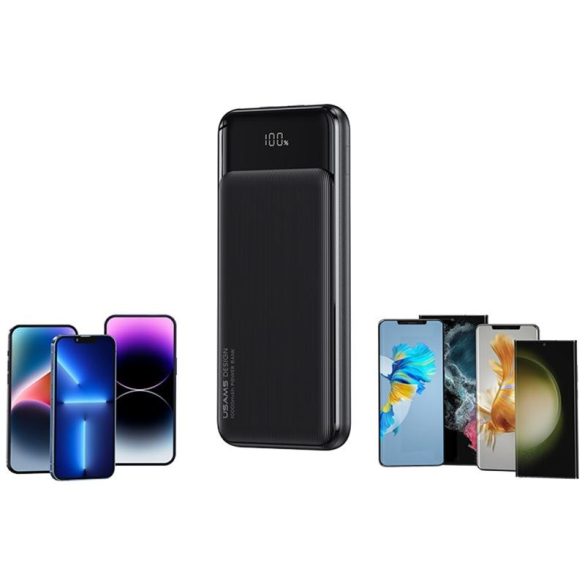 USAMS CD200 XY Series powerbank 20000mAh - fekete
