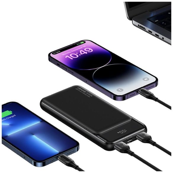 USAMS CD200 XY Series powerbank 20000mAh - fekete