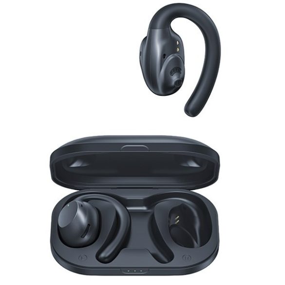 USAMS Bluetooth fejhallgató 5.3 TWS EM sorozat OWS vezeték nélkül fekete BHUEM01
