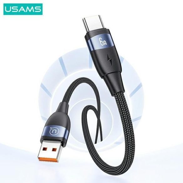 USAMS U85 USB-A - Type-C kábel 6A 2m - fekete