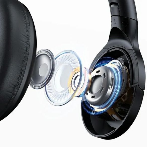 USAMS Bluetooth 5.3 US-YH Series fejhallgató, fekete TDLYEJYS01 (USAMS-YH21)