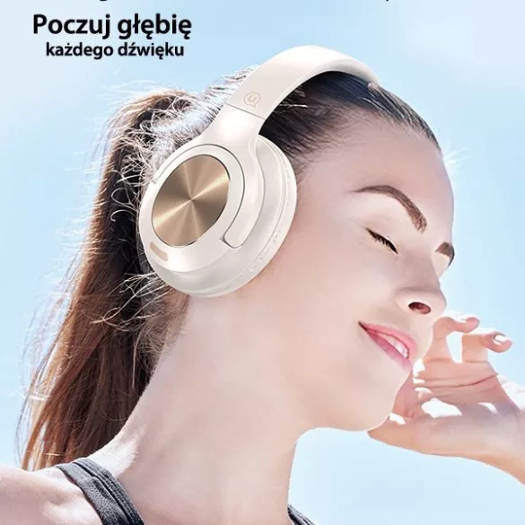 USAMS fejhallgató Bluetooth 5.3 US-YH Series bézs TDLYEJYS02 (USAMS-YH21)