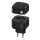 USAMS töltő 1xUSB-C behúzható Lightning-kábellel (csak a fejrész) PD+QC 35 W Gan gyorstöltés, fekete