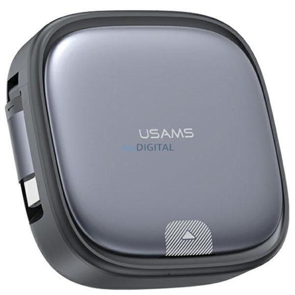 USAMS 3 az 1-ben kábel dobozban MicroUSB/USB-C/Lightning 60W acél SJ650USB01 (US-SJ650)