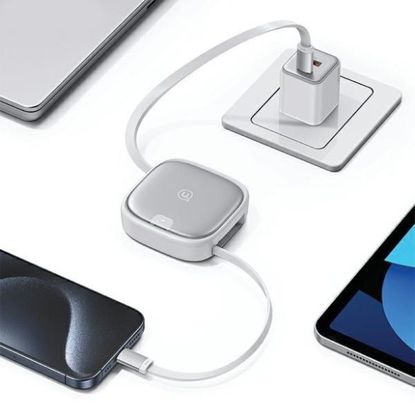 USAMS 3 az 1-ben kábel dobozban MicroUSB/USB-C/Lightning 60W acél SJ650USB01 (US-SJ650)