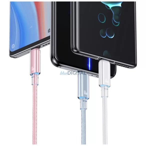 Kábel USAMS Cloud Series US-SJ658 6A USB-A USB-C 1,2m fekete