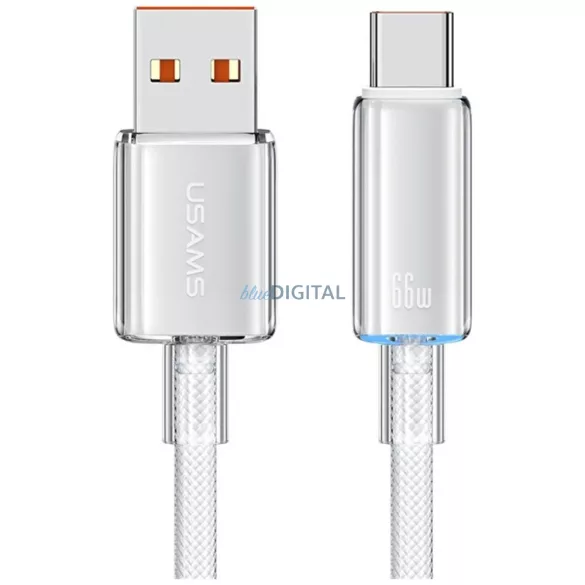 Kábel USAMS Cloud Series US-SJ658 6A USB-A USB-C 1,2m fehér