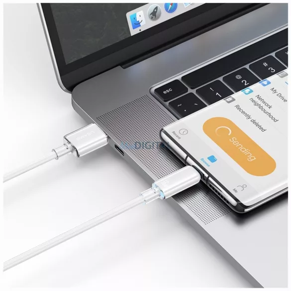 Kábel USAMS Cloud Series US-SJ658 6A USB-A USB-C 1,2m fehér