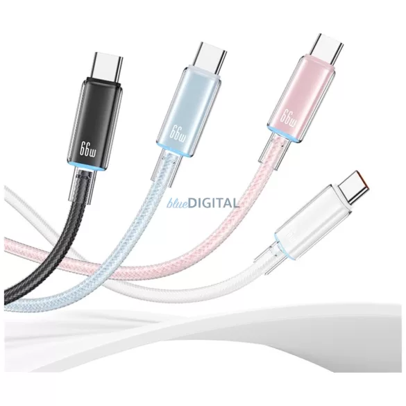 Kábel USAMS Cloud Series US-SJ658 6A USB-A USB-C 1.2m kék