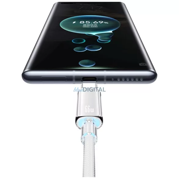Kábel USAMS Cloud Series US-SJ658 6A USB-A USB-C 1.2m kék